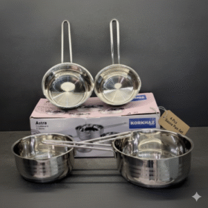 Korkmaz Stainless Steel 4Pcs Sauce Pan Set Turkey