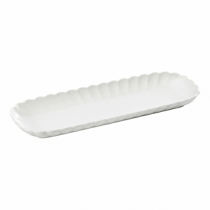 Symphony Alfresco Australia Groove Oval Serving Tray, White, 32cmx12cmx2.6cm