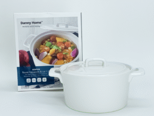 Danny Home Ashton Round Ceramic Casserole and Lid Sizes Available