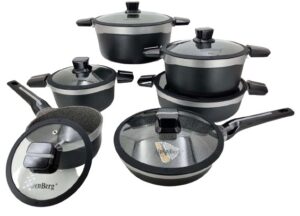 Alpenberg Non Stick Granite Cookware Set 12Pc, Available in Colors