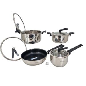 Alpenberg Stainless Steel 8Pc Cookware Set V Knob