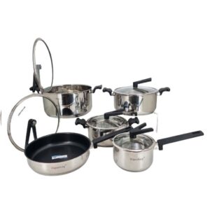 Alpenberg Stainless Steel 10Pc Cookware Set V Knob