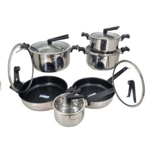 Alpenberg Stainless Steel 12Pc Cookware Set V Knob