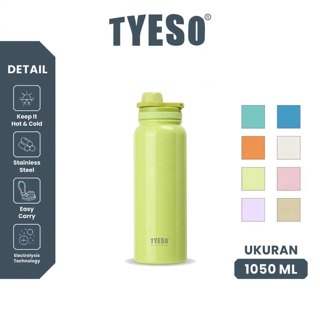 Tyeso Vacuum Insulated Stainless Steel Bottle Colors and Size Available - Image 3