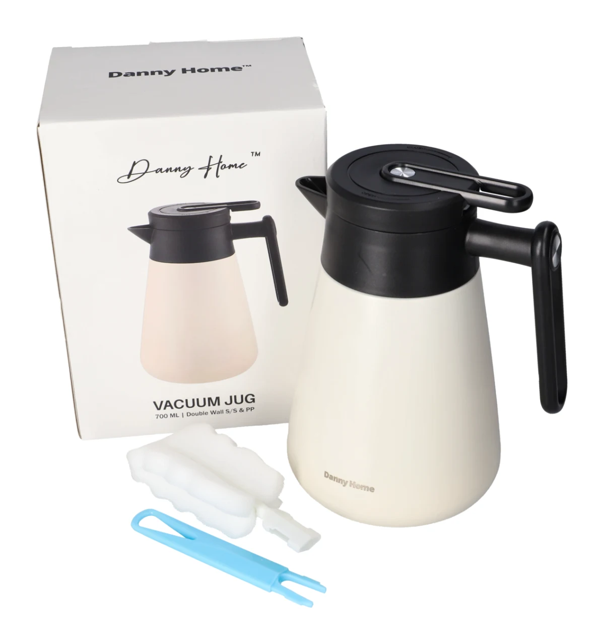 Danny Home Stainless Steel Cream Vacuum Jug, Sizes Available - Image 7