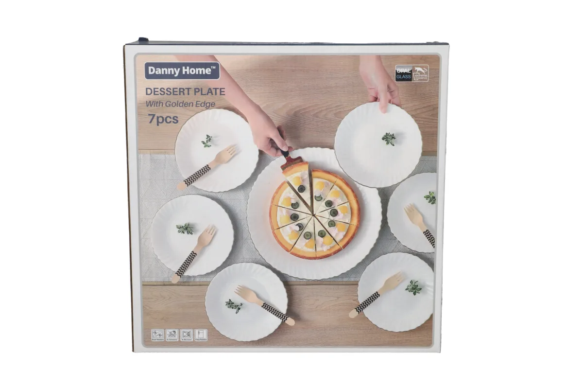 Danny Home Opal Glass Dessert Plate Set 7pcs - Image 2