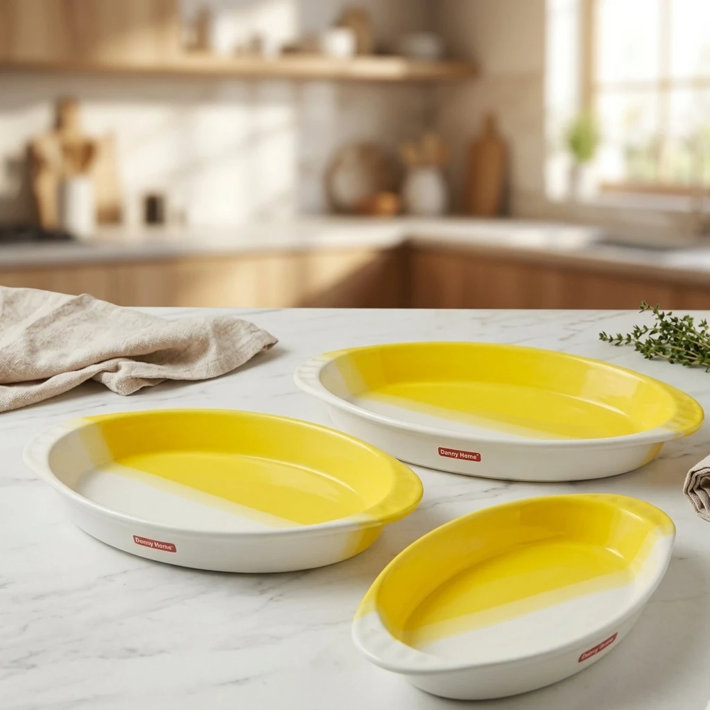 DANNY HOME 3-PIECE PORCELAIN SERVING BOWL SET 13CM + 16CM + 18CM - Image 2