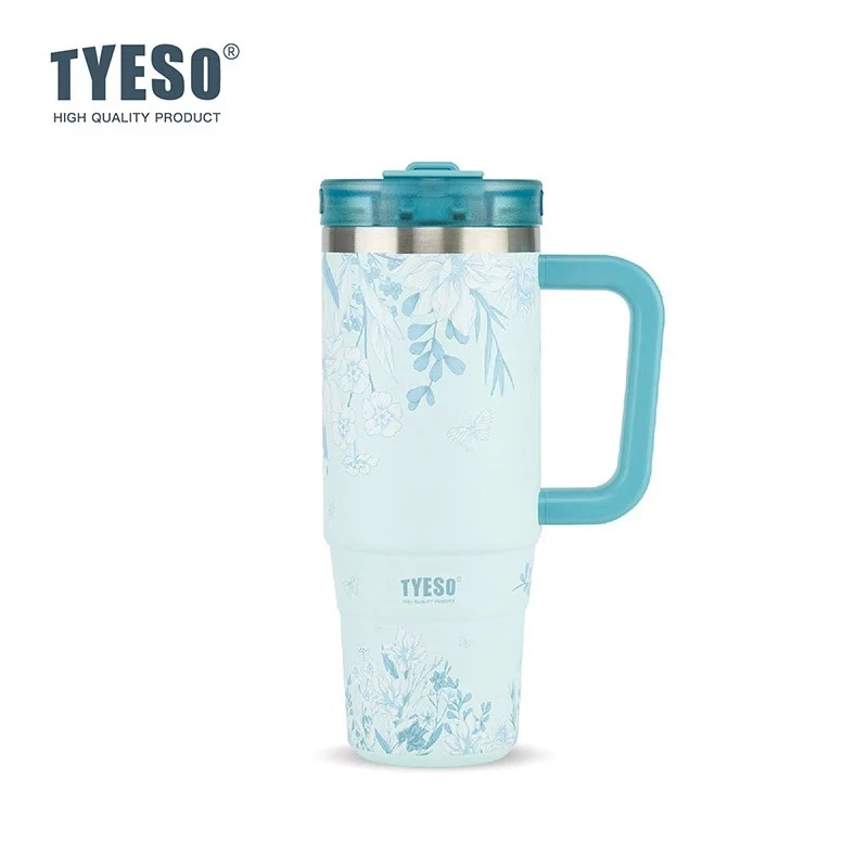 TYESO Floral In Bloom Aura Tumbler 900ml Stainless Steel Leakproof - Image 6