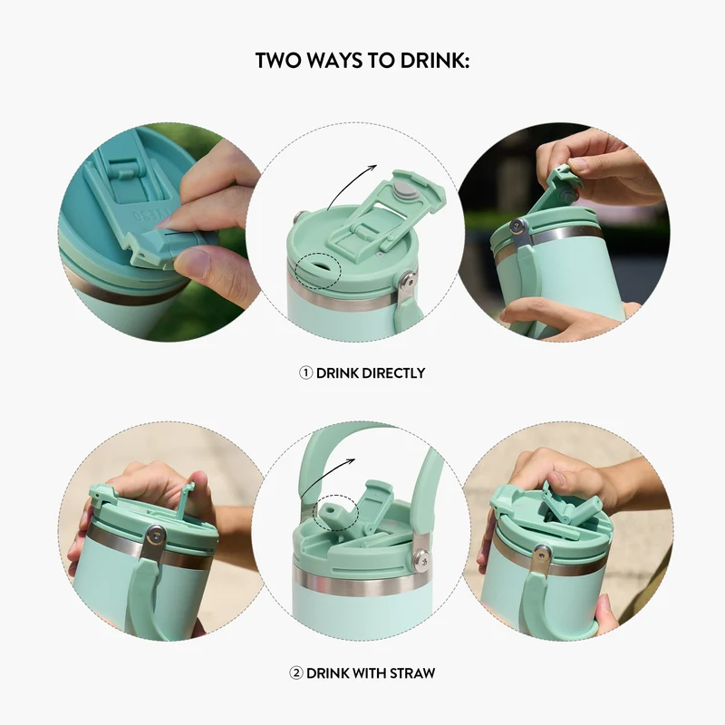 TYESO ROAM 2.0 Stainless Steel Straw Tumbler Available in Colors and Sizes - Image 4